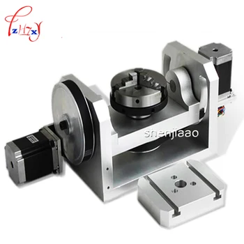 

CNC Rotary Axis Axle Spindle with K01-100-Jaw Mandrels for Mini CNC Router Woodworking Machine Parts FAI DA TE