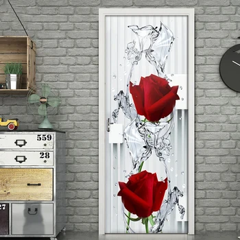2019 New 3D Modern Rose Water Drops Door Stickers Mural PVC Self-adhesive Wallpaper Poster Living Room Bedroom Door Decor Decals
2019 New 3D Modern Rose Water Drops Door Stickers Mural PVC Self-adhesive Wallpaper Poster Living Room Bedroom Door Decor Decals