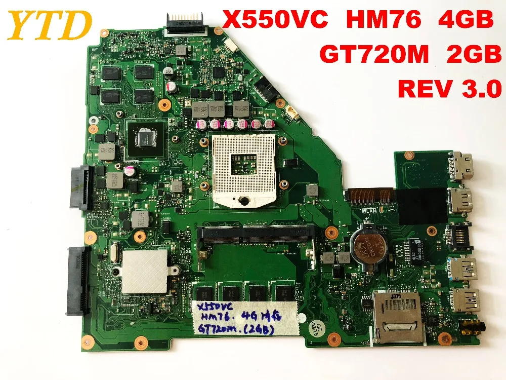 

Original for ASUS X550VC laptop motherboard X550VC HM76 4GB GT720M 2GB REV 3.0 tested good free shipping connectors