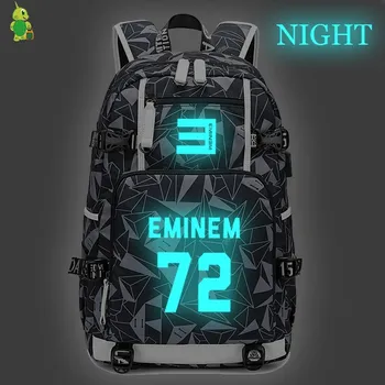 Hip Hop King Eminem Backpack School Bags for Teenage Girl Women Men Laptop Backpack Large Luminous Travel Bags Casual Rucksack
Hip Hop King Eminem Backpack School Bags for Teenage Girl Women Men Laptop Backpack Large Luminous Travel Bags Casual Rucksack