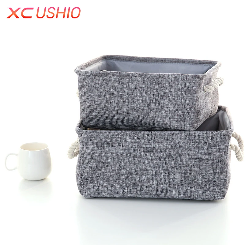 Linen Fabric Clothes Storage Box with Handle Folding Laundry Toy Storage Basket Closet Organizer Household Sundries Sorting Box
Linen Fabric Clothes Storage Box with Handle Folding Laundry Toy Storage Basket Closet Organizer Household Sundries Sorting Box