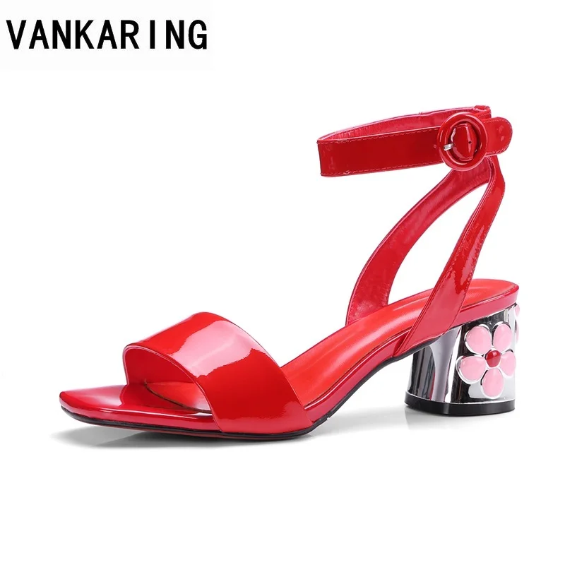 VANKARING women sandals flower square heel shoes 2018 new fashion red middle heels sandals ladies sweet dress party date shoes
VANKARING women sandals flower square heel shoes 2018 new fashion red middle heels sandals ladies sweet dress party date shoes