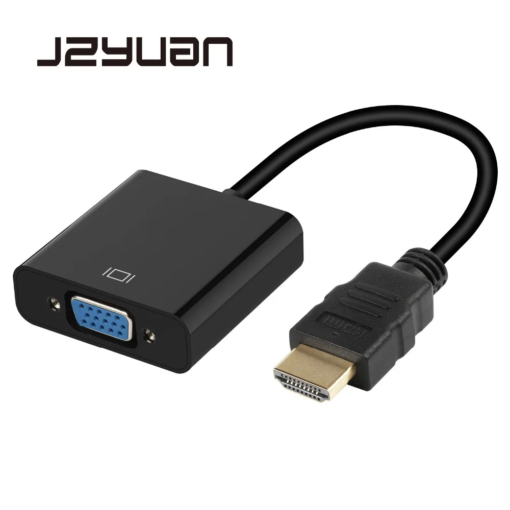 JZYuan HDMI to VGA Male to Female Cable Adapter HDMI VGA Converter Support With Audio Cable For HDTV PC Laptop Tablet 1080P
JZYuan HDMI to VGA Male to Female Cable Adapter HDMI VGA Converter Support With Audio Cable For HDTV PC Laptop Tablet 1080P
