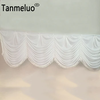 Detachable white ice silk swag for wedding backdrop drapes curtain decoration table skirt 6 meter length with tassel
Detachable white ice silk swag for wedding backdrop drapes curtain decoration table skirt 6 meter length with tassel