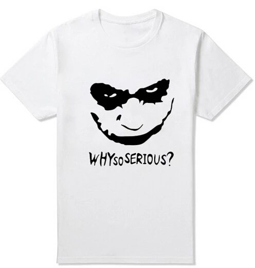 2017 New Summer Joker Heath Ledger T-shirt Men Casual Why So Serious Joker T Shirt Top Tees Hot Summer
2017 New Summer Joker Heath Ledger T-shirt Men Casual Why So Serious Joker T Shirt Top Tees Hot Summer