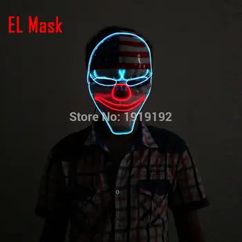 2020 Newest Halloween Mask Horror Mask EL wire Glowing Flexible LED Neon light For Discos dance Carnival Trendy Party Supplies
2020 Newest Halloween Mask Horror Mask EL wire Glowing Flexible LED Neon light For Discos dance Carnival Trendy Party Supplies