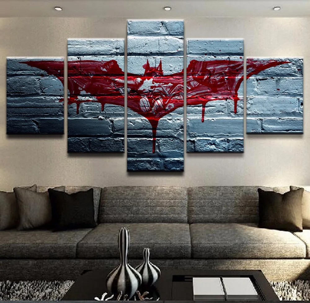 5 Pieces Canvas The Dark Knight Movie Poster Batman Symbol Home Decor Painting Modern Canvas Printed Pictures Artwork Modular
5 Pieces Canvas The Dark Knight Movie Poster Batman Symbol Home Decor Painting Modern Canvas Printed Pictures Artwork Modular
