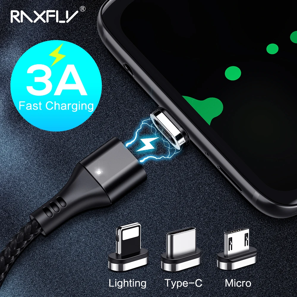RAXFLY Magnetic USB Cable For Samsung S10 Plus S10e S10 Type C Magnet Charger Data Charging Charge Micro USB Cable For iPhone
RAXFLY Magnetic USB Cable For Samsung S10 Plus S10e S10 Type C Magnet Charger Data Charging Charge Micro USB Cable For iPhone