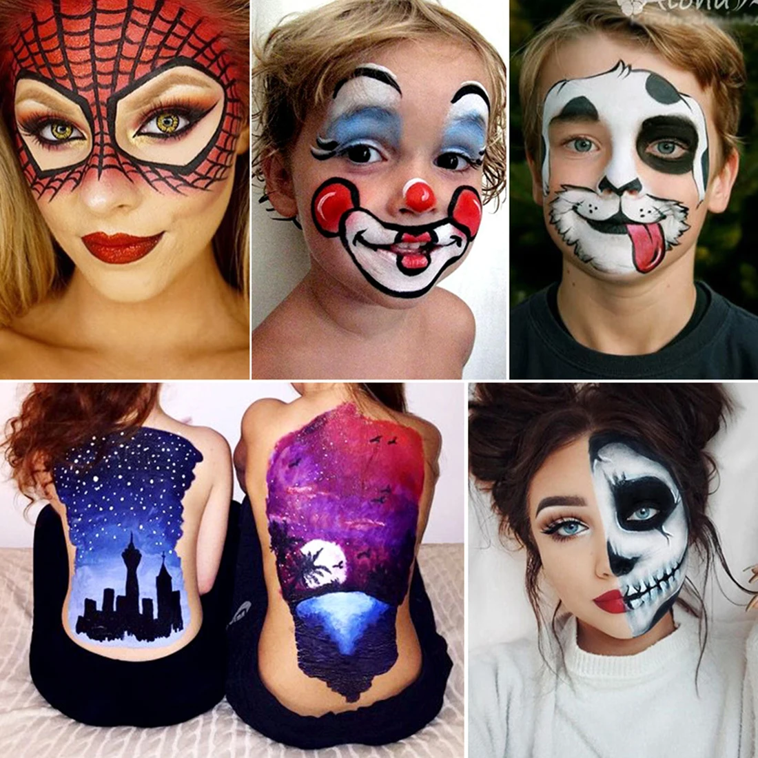 12 Colors/set Professional Halloween Flash Tattoo Ink Face Body Paint Oil Makeup Birthday Children Dance COS Show
12 Colors/set Professional Halloween Flash Tattoo Ink Face Body Paint Oil Makeup Birthday Children Dance COS Show