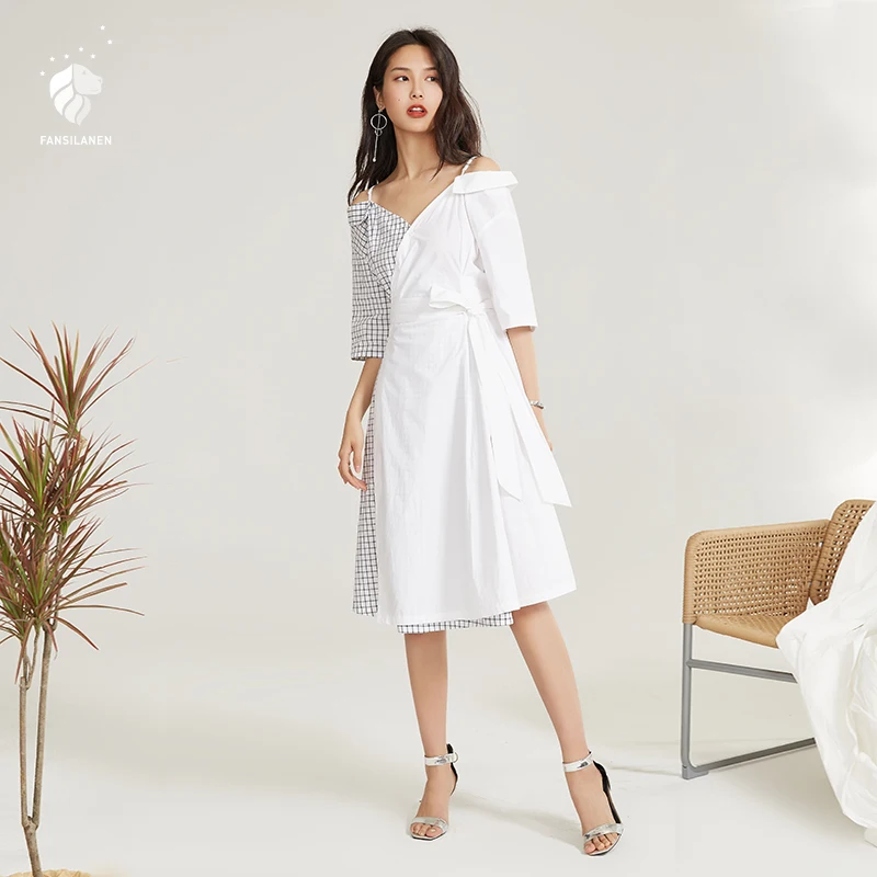 FANSILANEN New Arrival Fashion Summer/Spring Dress Patchword Dresses Women Maxi Party Office Beach 100% Cotton Z82533
FANSILANEN New Arrival Fashion Summer/Spring Dress Patchword Dresses Women Maxi Party Office Beach 100% Cotton Z82533