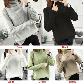 1pc Thick Warm Turtleneck Sweater And Autumn Winter Tricot Jumper Women Sweaters Pullovers Female Knitted Tops
1pc Thick Warm Turtleneck Sweater And Autumn Winter Tricot Jumper Women Sweaters Pullovers Female Knitted Tops