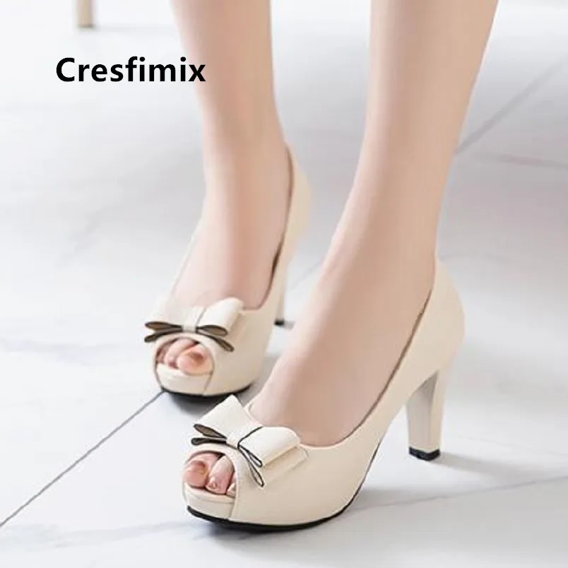 Cresfimix Women Fashion Plus Size Comfortable High Heel Shoes Lady Casual Black Pu Leather Peep Toe High Heel Pumps B5456
Cresfimix Women Fashion Plus Size Comfortable High Heel Shoes Lady Casual Black Pu Leather Peep Toe High Heel Pumps B5456