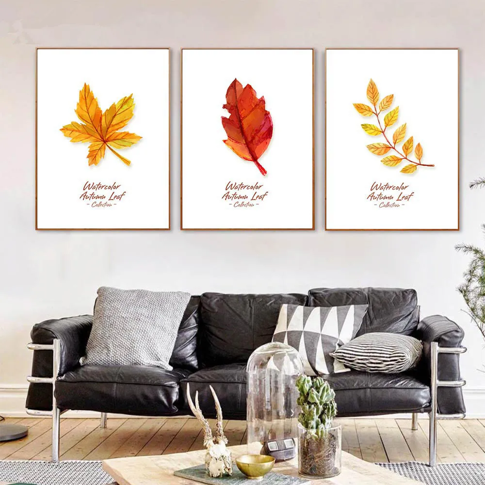 Autumn Yellow Red Leaves Canvas Poster Watercolor Plant Nordic Art Minimalist Canvas Painting Wall Picture Print Home
Autumn Yellow Red Leaves Canvas Poster Watercolor Plant Nordic Art Minimalist Canvas Painting Wall Picture Print Home