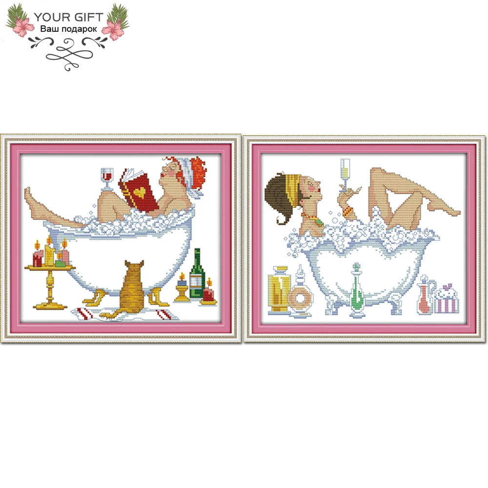 Your Gift R608(1) R609(2) 14CT 11CT Counted and Stamped Home Decoration Bathing Beauty(1)(2) Stamped Cross Stitch Patterns Kits
Your Gift R608(1) R609(2) 14CT 11CT Counted and Stamped Home Decoration Bathing Beauty(1)(2) Stamped Cross Stitch Patterns Kits