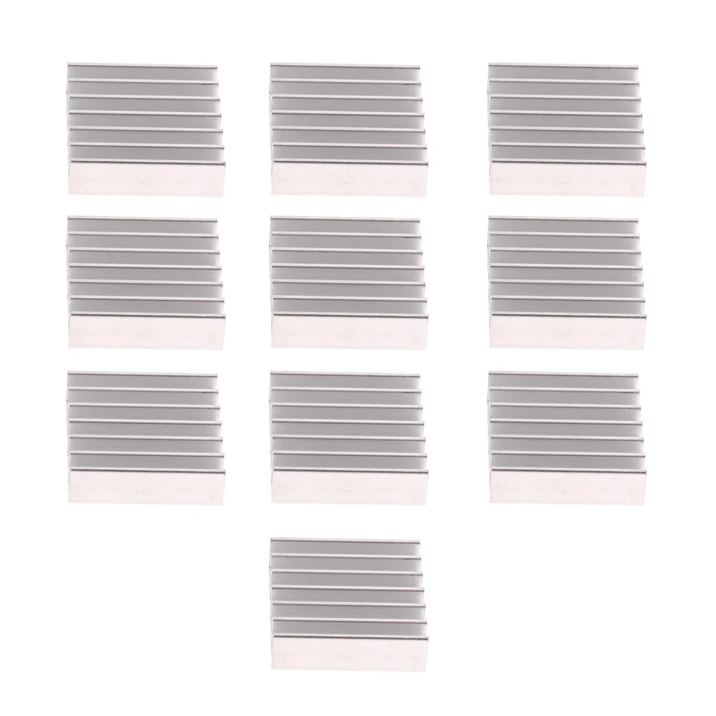 Dovewill 10Pcs 6063 Aluminum Cooling Heat sinks 20*20*6mm IC Heatsink heat sink