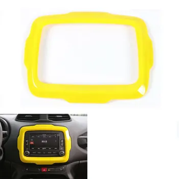 

BBQ@FUKA 8 colors available Car Interior GPS Dashboard Console Cover Trim Frame Fit For Jeep Renegade 2015 2016 Car-Styling