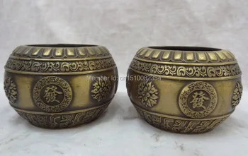 China Bronze Cai Fu Fa Wang Flower Statue Tibet Bowl Incense Burenr Censer Pair 
China Bronze Cai Fu Fa Wang Flower Statue Tibet Bowl Incense Burenr Censer Pair