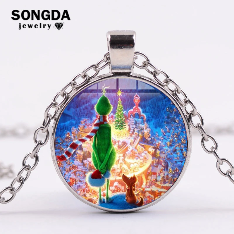 SONGDA New Arrival Movie The Grinch Necklace 2018 Merry Christmas Jewelry Funny Green Monster Glass Dome Children Long Necklace
SONGDA New Arrival Movie The Grinch Necklace 2018 Merry Christmas Jewelry Funny Green Monster Glass Dome Children Long Necklace