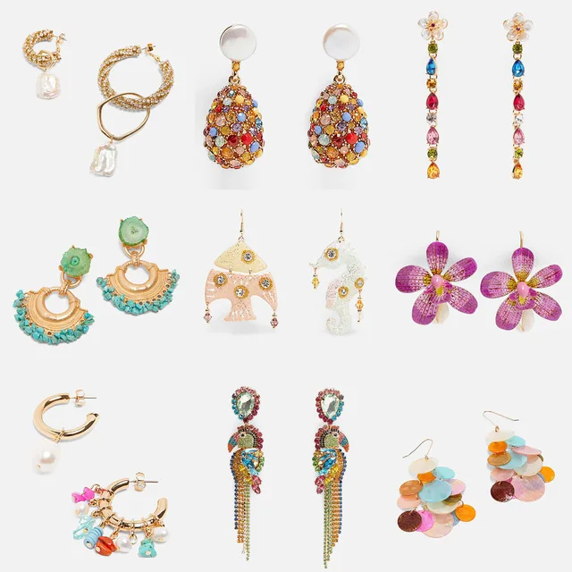 KOMi Boho Multi-color Resin Acrylic Crystal Handmade Beaded Sea Shell Coral Pearl Flower Tassel Alloy Earrings Gifts A50104
KOMi Boho Multi-color Resin Acrylic Crystal Handmade Beaded Sea Shell Coral Pearl Flower Tassel Alloy Earrings Gifts A50104