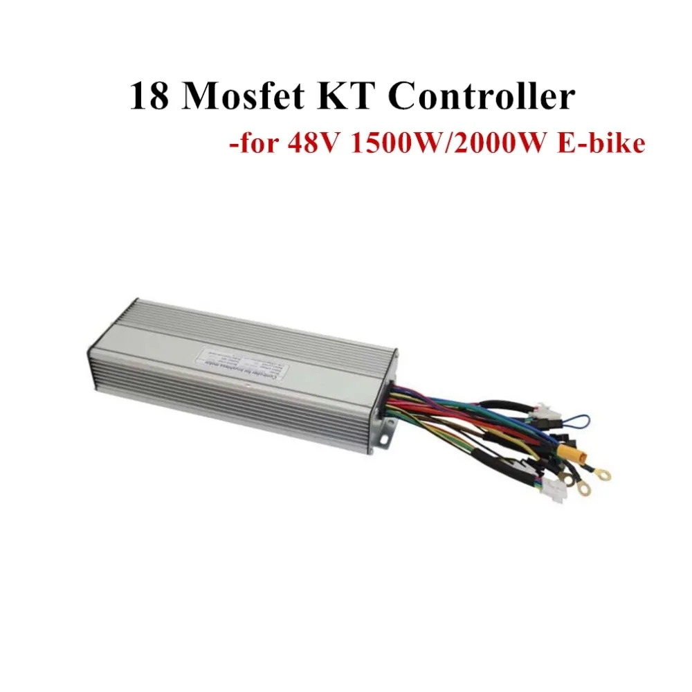 18 Mosfet KT Controller Fit for 48V 1500/2000W Electric Bike Brushless Gearless Hub Motor Dual Mode/Sine Wave Ebike Programmer
18 Mosfet KT Controller Fit for 48V 1500/2000W Electric Bike Brushless Gearless Hub Motor Dual Mode/Sine Wave Ebike Programmer