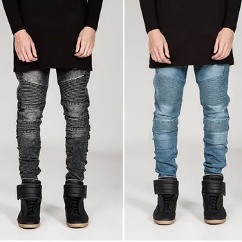 2019 New Fashion Street Fashion brand Locomotive Men and Women Personality Wrinkle Slim feet pants High Elastic jeans Size 28-42
2019 New Fashion Street Fashion brand Locomotive Men and Women Personality Wrinkle Slim feet pants High Elastic jeans Size 28-42