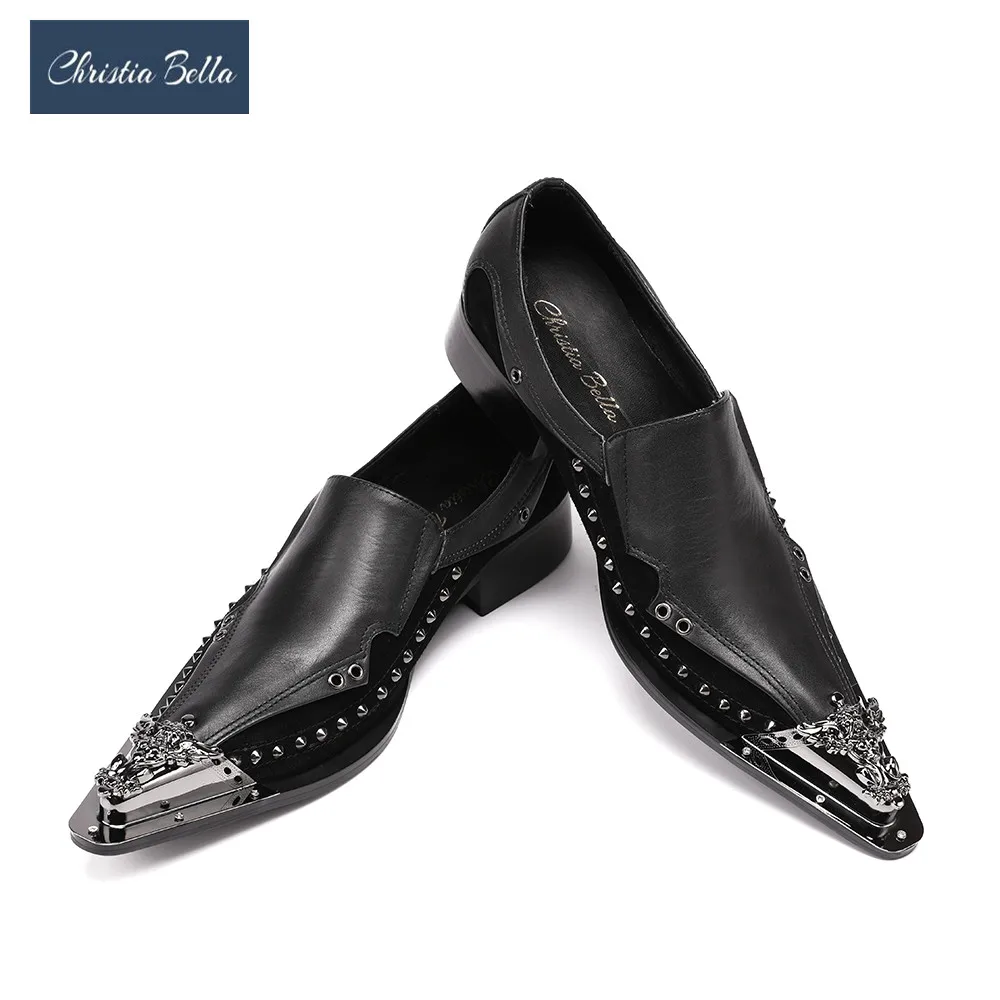 Christia Bella Oxfords Shoes for Men Casual Genuine Leather Shoes Fashion Pointed Toe Rivet Punk Style Dress Shoes Plus Size 47
Christia Bella Oxfords Shoes for Men Casual Genuine Leather Shoes Fashion Pointed Toe Rivet Punk Style Dress Shoes Plus Size 47