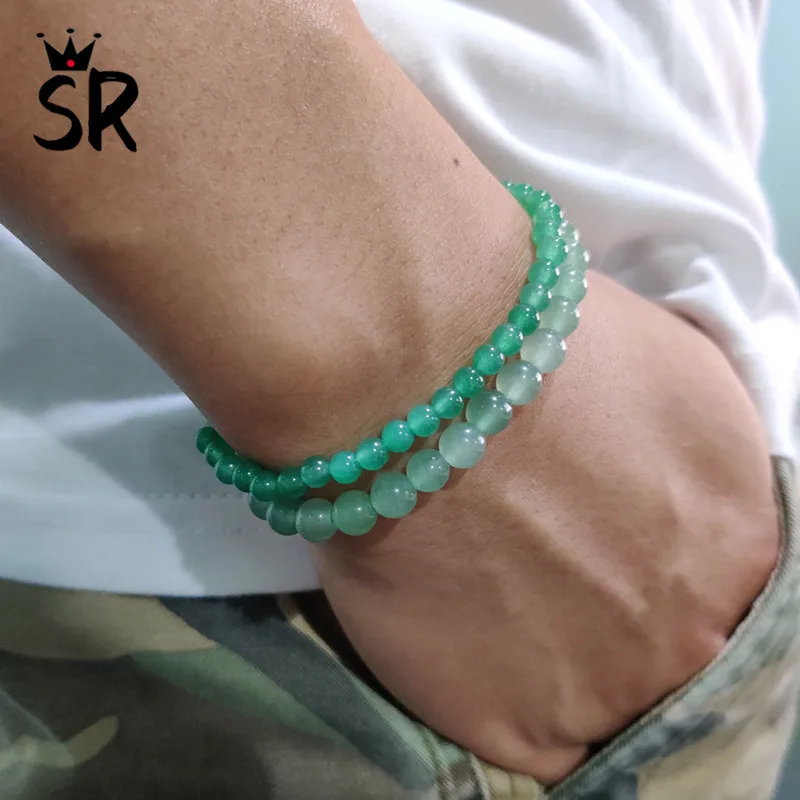 2pcs/Set Natural Stone Bracelet Set Vintage Beaded Strand Bangle Bracelets for Men Women 4mm 6mm Green Aventurine Beads Set Yoga
2pcs/Set Natural Stone Bracelet Set Vintage Beaded Strand Bangle Bracelets for Men Women 4mm 6mm Green Aventurine Beads Set Yoga