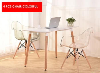 Modern Design Transparent Clear Acrylic minimalist modern classic design Dining Chair Plastic solid wooden Cafe Loft Chair-4 PCS
Modern Design Transparent Clear Acrylic minimalist modern classic design Dining Chair Plastic solid wooden Cafe Loft Chair-4 PCS