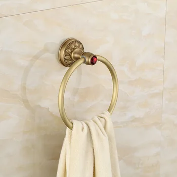 Towel Rings Antique Carving Wall Mounted Towel Holder Towel Ring Red Crystal Bronze Brushed Bathroom Accessories
Towel Rings Antique Carving Wall Mounted Towel Holder Towel Ring Red Crystal Bronze Brushed Bathroom Accessories