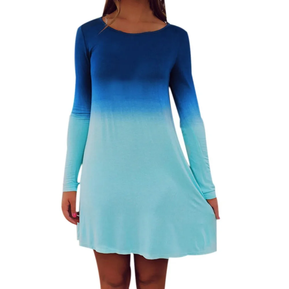 2018 Sexy Spring Summer Womens Boho Short Mini Dresses Long Sleeve Gradient Color Loose Evening Party Beach Dress Vestidos 4XL
2018 Sexy Spring Summer Womens Boho Short Mini Dresses Long Sleeve Gradient Color Loose Evening Party Beach Dress Vestidos 4XL