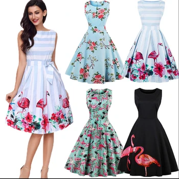 Women Vintage Long Formal Dress Sleeveless Floral Cocktail Party Dresses Clubwear
Women Vintage Long Formal Dress Sleeveless Floral Cocktail Party Dresses Clubwear
