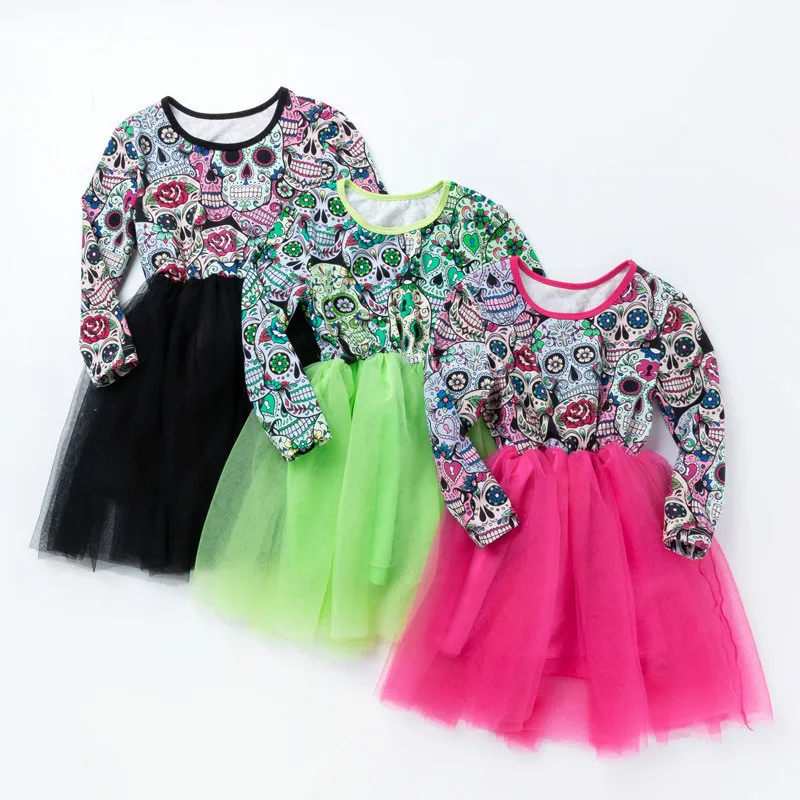 Halloween Skull Mesh Tutu Dress Girl Long Sleeve Baby Girls Party Dress Casual Knee-Length Ball Gown Kids Vestidos for 2 3 4 5 6
Halloween Skull Mesh Tutu Dress Girl Long Sleeve Baby Girls Party Dress Casual Knee-Length Ball Gown Kids Vestidos for 2 3 4 5 6