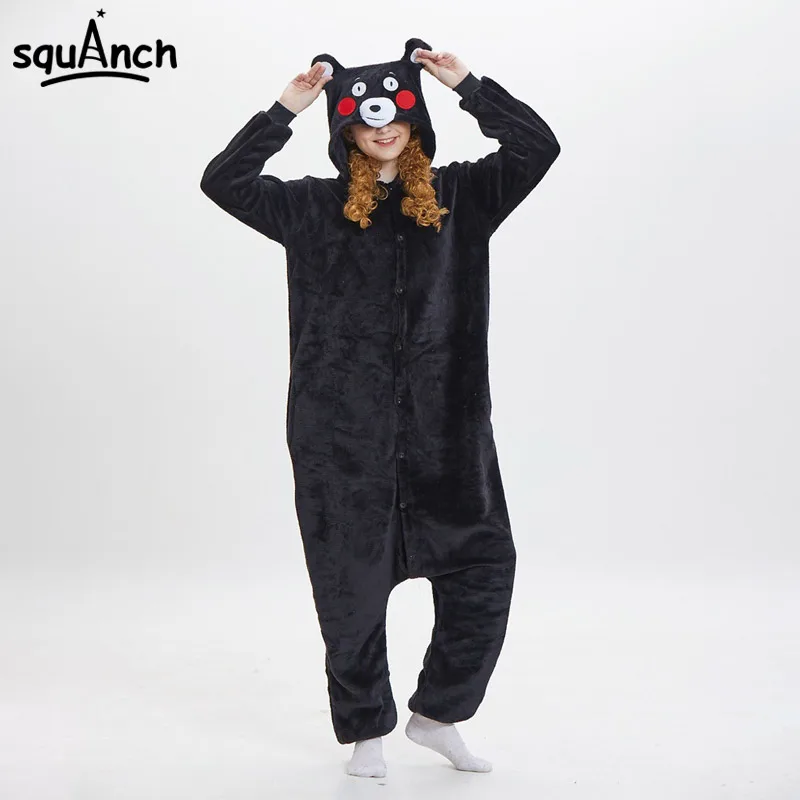 Kumamon Kugurumi Onesie Women Adult Black Bear Pajama Funny Cute Animal Cartoon Jumpsuit Winter Warm Soft Kugurumi Street Wear
Kumamon Kugurumi Onesie Women Adult Black Bear Pajama Funny Cute Animal Cartoon Jumpsuit Winter Warm Soft Kugurumi Street Wear