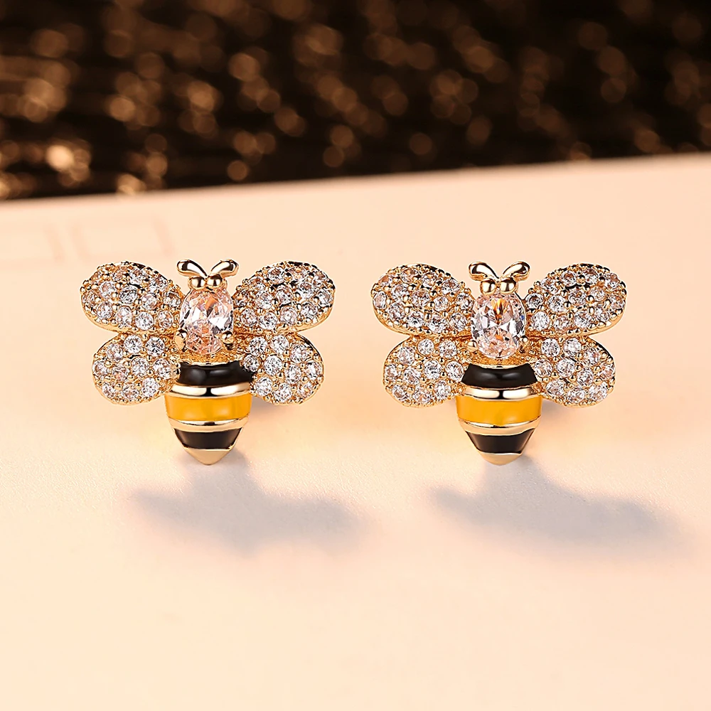 Fashion Jewelry Wholesale Silver Earring for women bee cute Fashion silver Plated earrings UEMLMRMV
Fashion Jewelry Wholesale Silver Earring for women bee cute Fashion silver Plated earrings UEMLMRMV