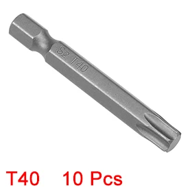 UXCELL Newest 10pcs 1/4" 50mm Hex Shank T40 Magnetic Torx Head Screwdriver Bits S2 High Alloy Steel
UXCELL Newest 10pcs 1/4" 50mm Hex Shank T40 Magnetic Torx Head Screwdriver Bits S2 High Alloy Steel
