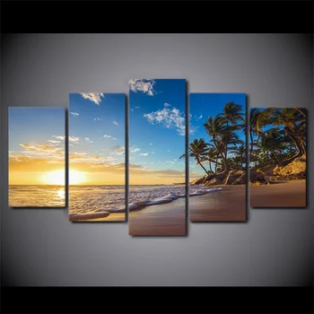 5 Panel Canvas Art HD Print Sunset Tropical Beach Palm Tree Paintings For Living Room Decoracion Nordica Hogar
5 Panel Canvas Art HD Print Sunset Tropical Beach Palm Tree Paintings For Living Room Decoracion Nordica Hogar