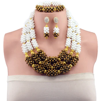 2017 Latest Nigerian Wedding African Beads Jewelry Set White Gold Color Costume Crystal Beads Jewelry Necklace Set Free Ship AJS 
2017 Latest Nigerian Wedding African Beads Jewelry Set White Gold Color Costume Crystal Beads Jewelry Necklace Set Free Ship AJS