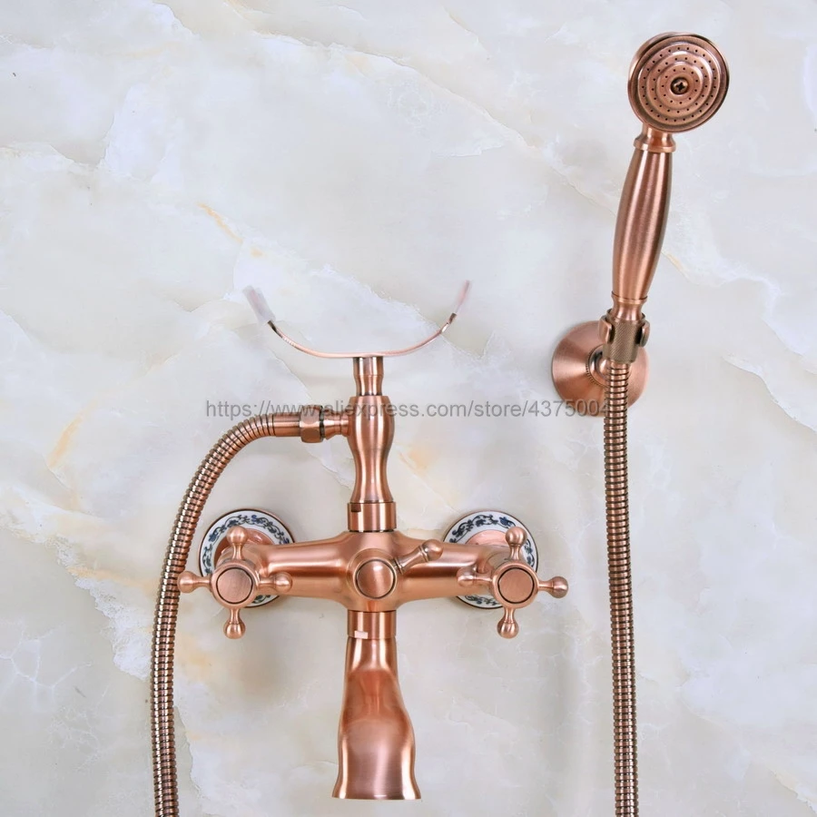 Antique Red Copper Bathroom Faucet Bath Faucet Mixer Tap Wall Mounted Hand Held Shower Head Kit Shower Faucet Sets Nna361
Antique Red Copper Bathroom Faucet Bath Faucet Mixer Tap Wall Mounted Hand Held Shower Head Kit Shower Faucet Sets Nna361