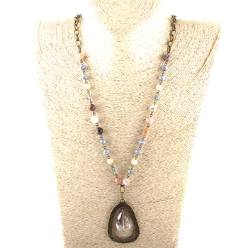 Fashion Jewelry Natural Stone & Glass Crystal Long Chain Metal Drop Pendant Necklaces For Women Ethnic Necklace Dropship
Fashion Jewelry Natural Stone & Glass Crystal Long Chain Metal Drop Pendant Necklaces For Women Ethnic Necklace Dropship