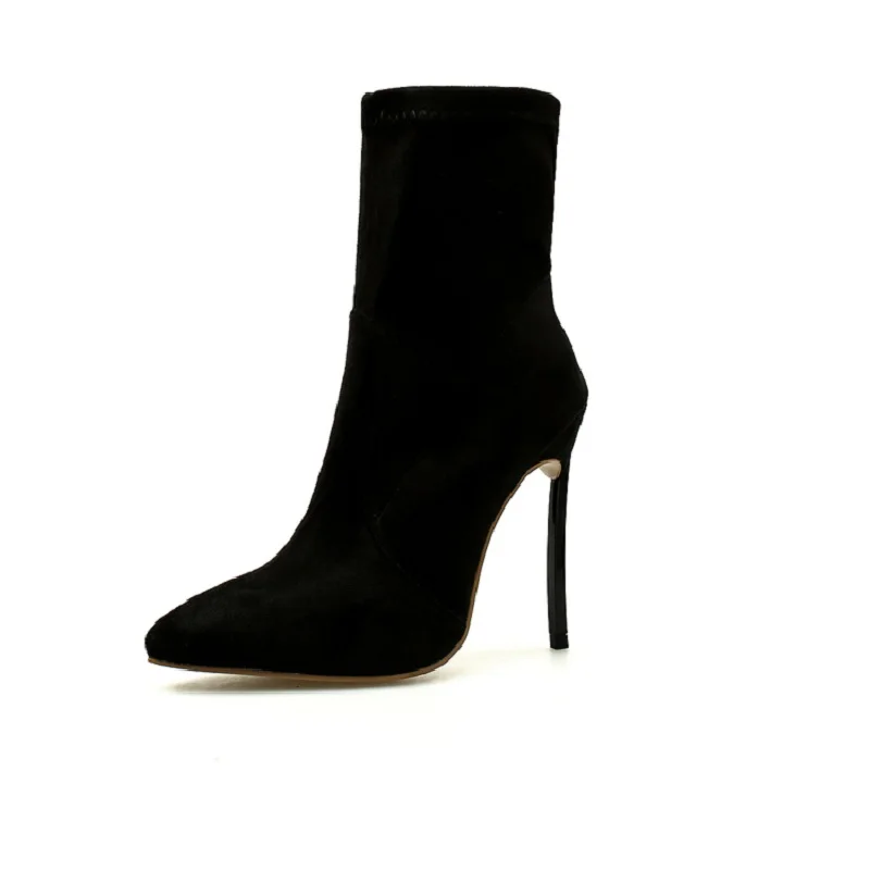Europe and the United States large size 2018 autumn and winter new pointed suede female elastic boots black ljj 1129
Europe and the United States large size 2018 autumn and winter new pointed suede female elastic boots black ljj 1129