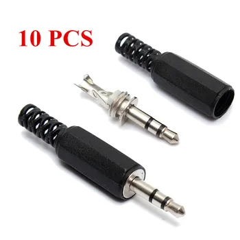 LEORY 10pcs 3.5mm HeadPhone Connector Stereo Audio Male Plug Adaptor Plastic Solder
LEORY 10pcs 3.5mm HeadPhone Connector Stereo Audio Male Plug Adaptor Plastic Solder
