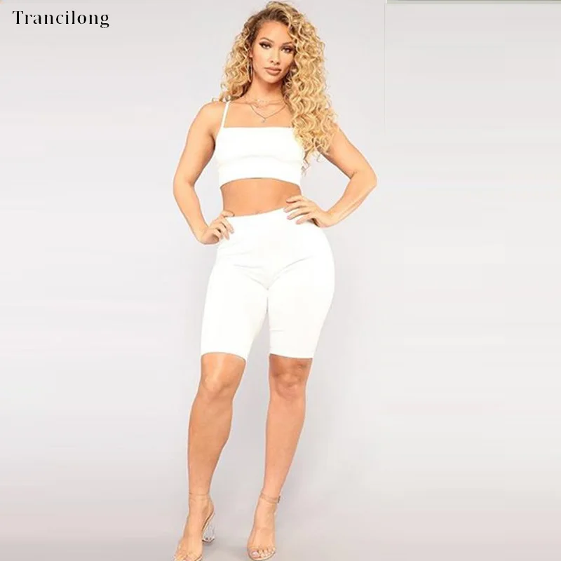 Trancilong Sexy Women's Camisole Top And Casual Bag Hip Slim Shorts Suit Ladies Summer Strapless Wrapped Chest Two Piece Suit
Trancilong Sexy Women's Camisole Top And Casual Bag Hip Slim Shorts Suit Ladies Summer Strapless Wrapped Chest Two Piece Suit