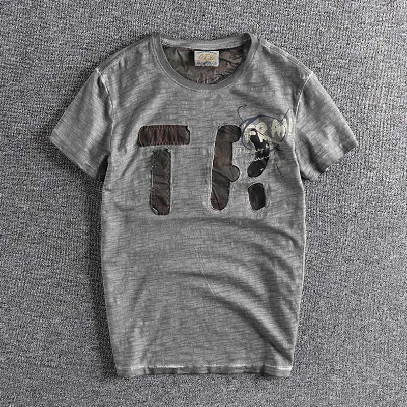 2019 new arrival Patterns of Sticker Alphabet Retro causal fashion designer Summer Men's Short-sleeved T-shirt plus size tops XL
2019 new arrival Patterns of Sticker Alphabet Retro causal fashion designer Summer Men's Short-sleeved T-shirt plus size tops XL