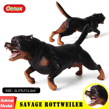 Oenux Original Overlarge 21X9X11cm Roaring Rottweiler Dog Animals Model Action Figures Black Rottie Figurines Collection Toy
Oenux Original Overlarge 21X9X11cm Roaring Rottweiler Dog Animals Model Action Figures Black Rottie Figurines Collection Toy