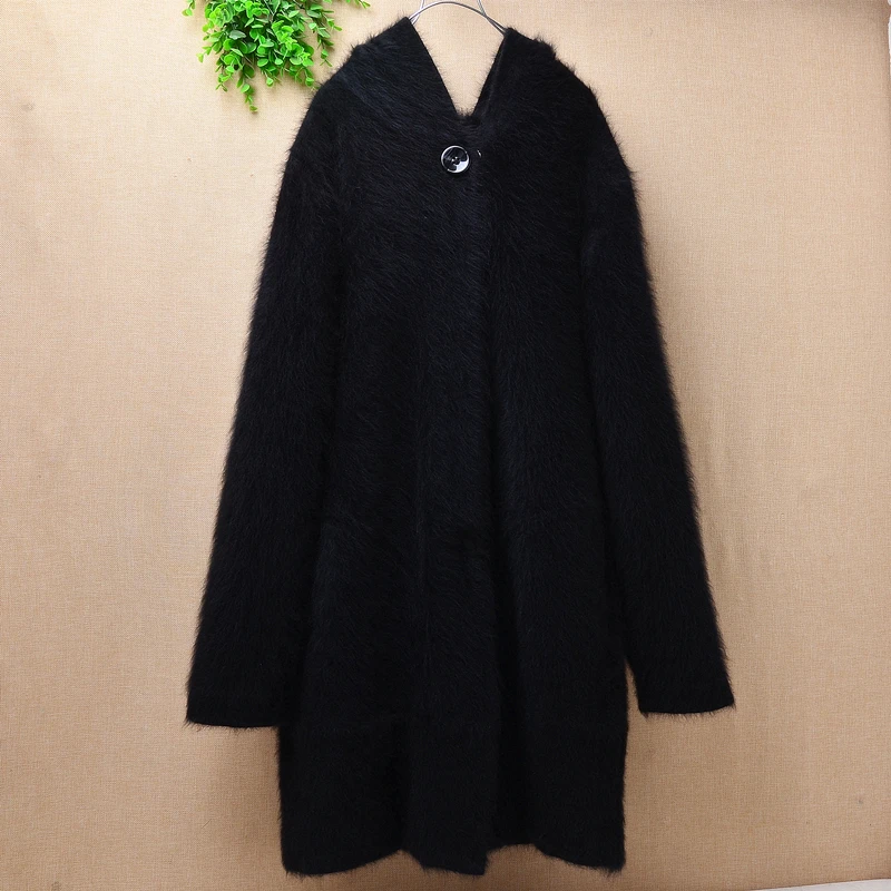 Real photoes women winter thicken long black even hat fluffy mink cashmere cardigan loose angora rabbit fur sweater coat mantle
Real photoes women winter thicken long black even hat fluffy mink cashmere cardigan loose angora rabbit fur sweater coat mantle