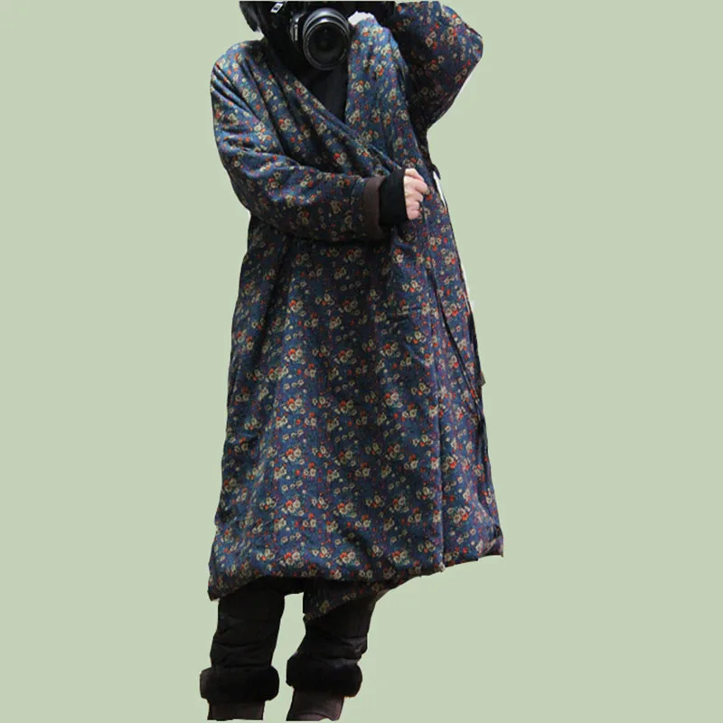 Women Cotton Broken Floral Retro Autumn Winter Parkas Coat Belt Overcoat Outwear Ladies Flower Long Coat
Women Cotton Broken Floral Retro Autumn Winter Parkas Coat Belt Overcoat Outwear Ladies Flower Long Coat