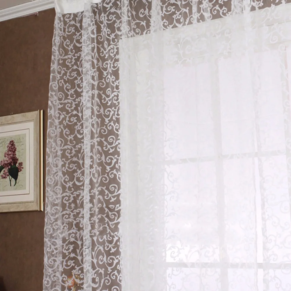 Europe Style Jacquard Floral Window Curtain Sheer Drape Panel Sheer Scarf Valances Tulle Fabrics Sheer Curtains
Europe Style Jacquard Floral Window Curtain Sheer Drape Panel Sheer Scarf Valances Tulle Fabrics Sheer Curtains