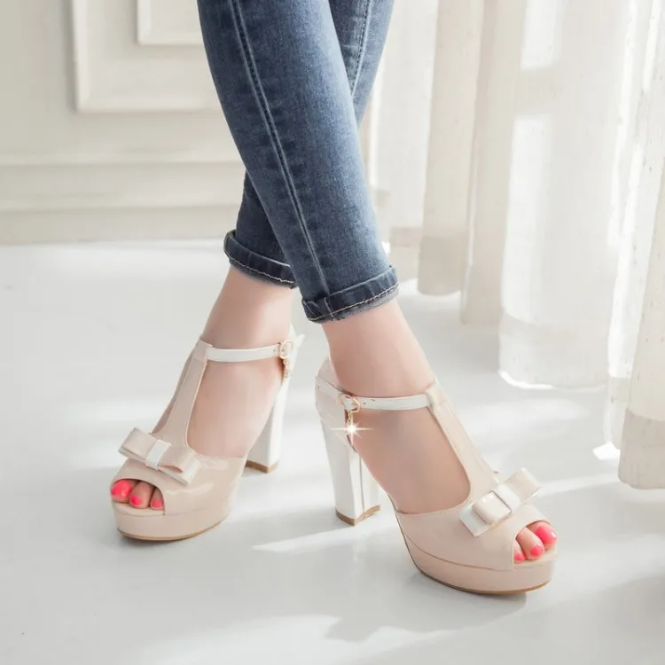 2017 New Summer Women Pumps Fish Mouth High Heels Sandals with Thick Paltform Color Straps of Sweet Bowknot Shoes Big Size 33-43 2017 New Summer Women Pumps Fish Mouth High Heels Sandals with Thick Paltform Color Straps of Sweet Bowknot Shoes Big Size 33-43<br><br>Aliexpress