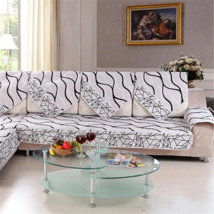 Image Ouneed Happy Sale Sofa Cover Black And White Striped Sofa Sectional Sofa For Cover Case Sofa Armre oct1010