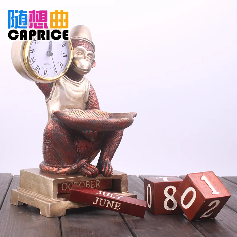 European style monkey calendar clock creative wedding gift practical fashion jewelry ornaments Home Furnishing shipping
European style monkey calendar clock creative wedding gift practical fashion jewelry ornaments Home Furnishing shipping